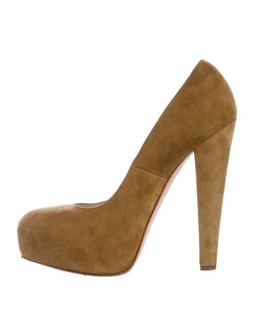 Brian Atwood Suede Platform Pumps