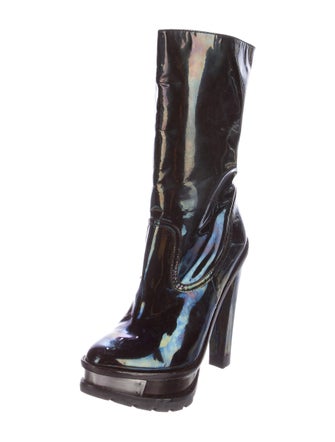 Brian Atwood Platform Mid-Calf Rain Boots