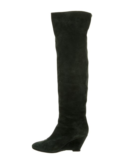 Brian Atwood Suede Boots Green