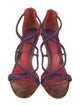 Brian Atwood Suede Animal Print Sandals