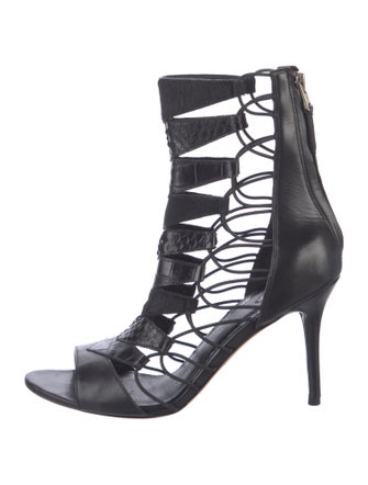 Brian Atwood Leather Lace-Up Boots