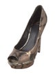 Brian Atwood Leather Printed Pumps