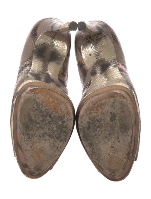 Brian Atwood Leather Printed Pumps