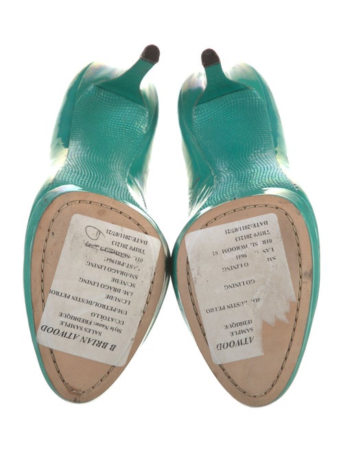 Brian Atwood Patent Leather Printed Pumps