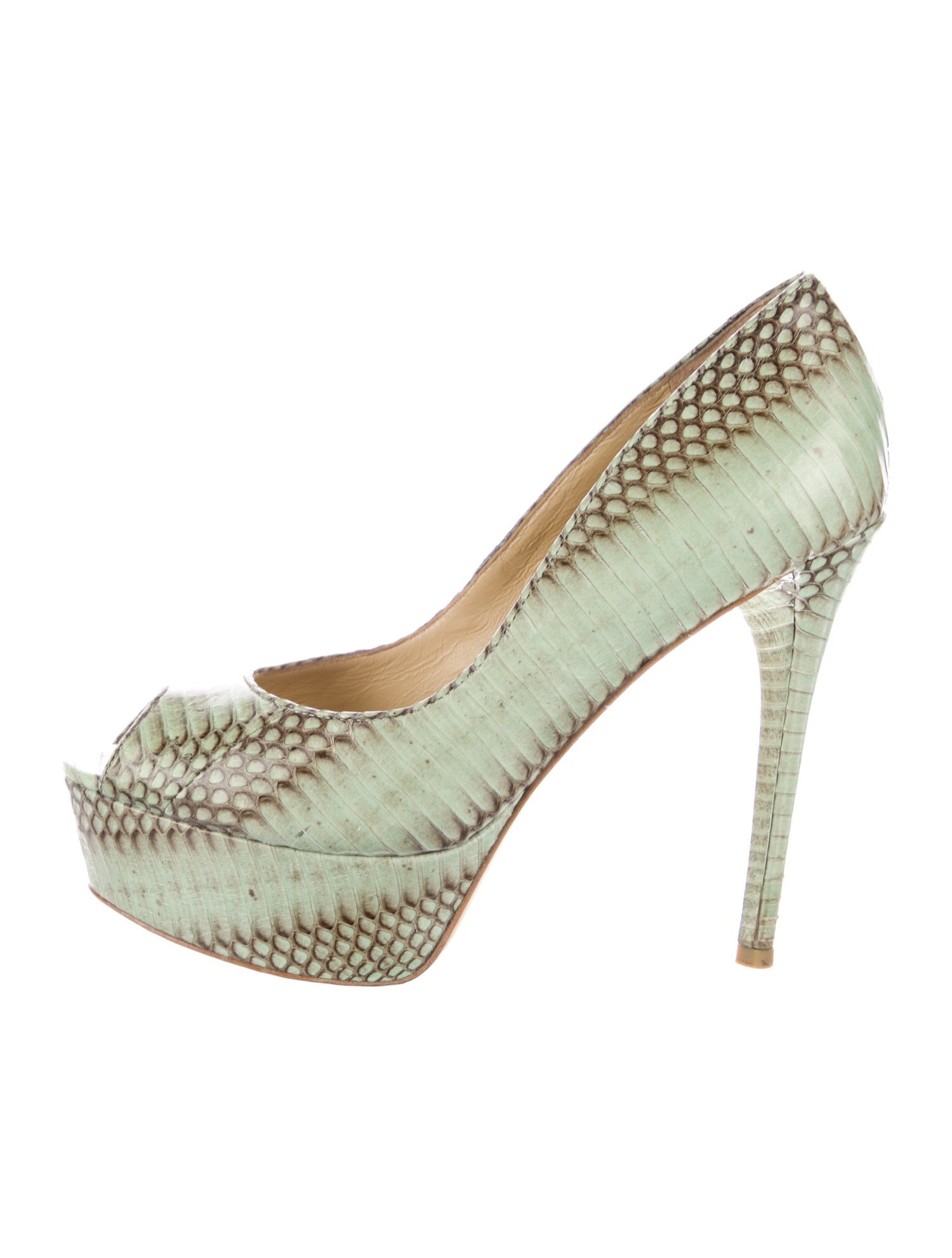 Brian Atwood Python Animal Print Pumps