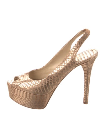 Brian Atwood Leather Slingback Pumps