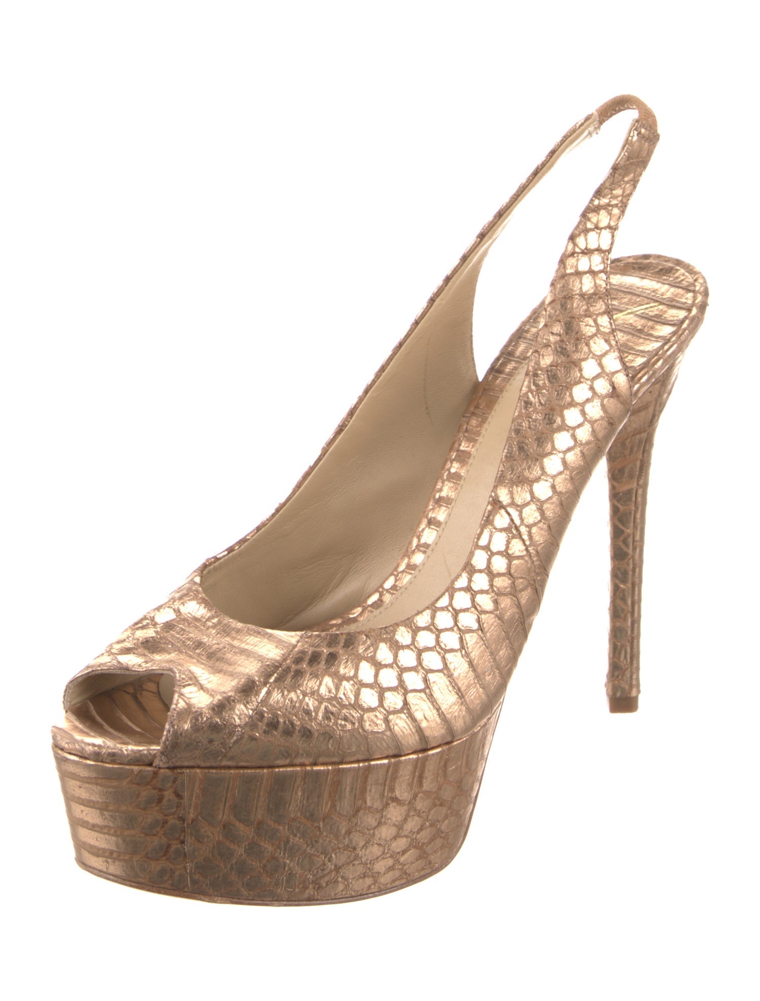 Brian Atwood Leather Slingback Pumps