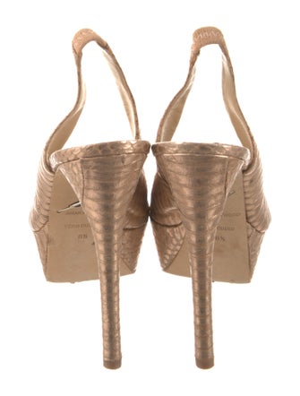 Brian Atwood Leather Slingback Pumps