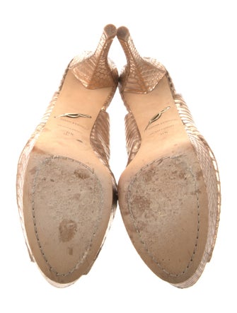 Brian Atwood Leather Slingback Pumps