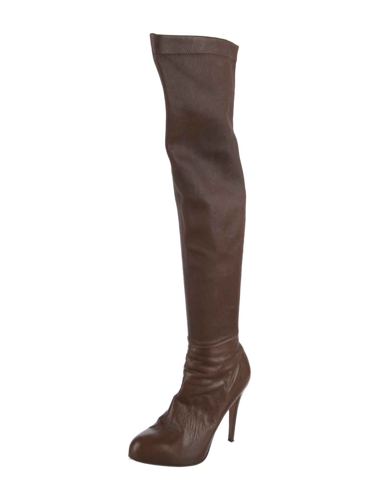 Brian Atwood Leather Sock Boots