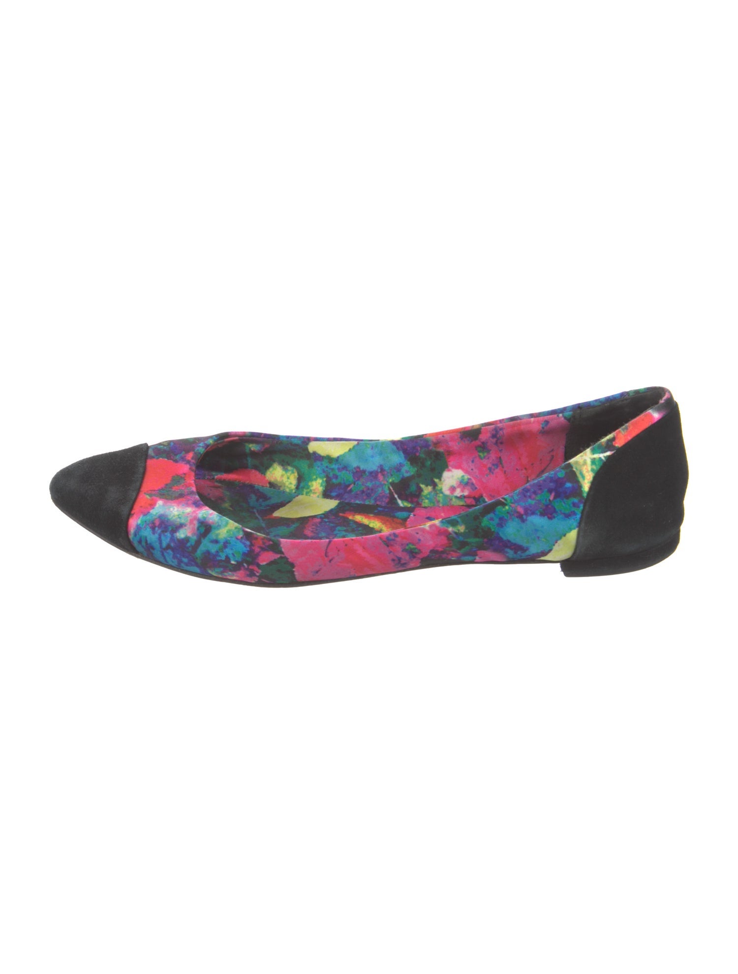Brian Atwood Floral Print Flats