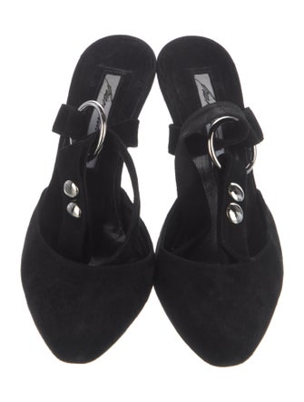 Brian Atwood Suede Slingback Pumps