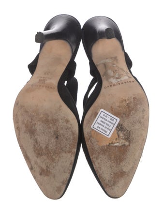 Brian Atwood Suede Slingback Pumps