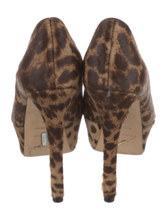 Brian Atwood Ponyhair Animal Print Slides
