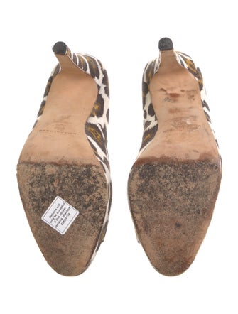 Brian Atwood Canvas Animal Print Pumps