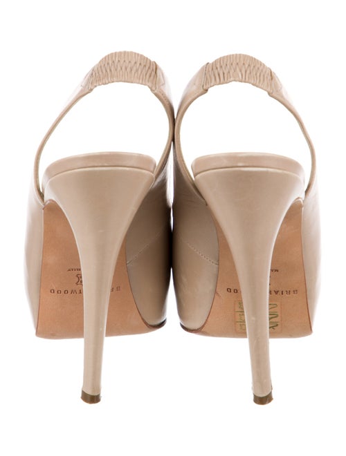 Brian Atwood Leather Slingback Pumps