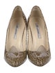 Brian Atwood Patent Leather Animal Print Pumps
