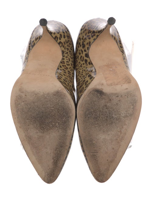 Brian Atwood Patent Leather Animal Print Pumps