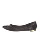 Brian Atwood Embossed Leather Ballet Flats