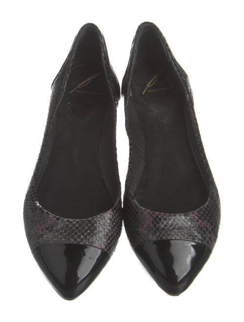 Brian Atwood Embossed Leather Ballet Flats