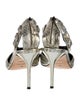 Brian Atwood Embossed Leather Studded Accents D'Orsay Pumps