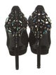 Brian Atwood Suede Crystal Embellishments Pumps