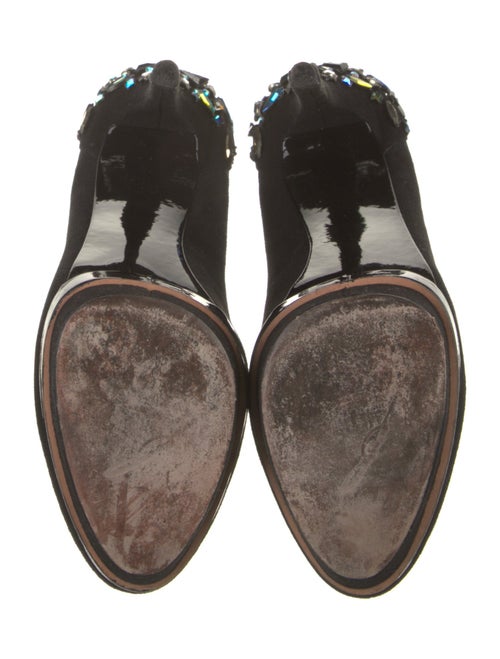 Brian Atwood Suede Crystal Embellishments Pumps