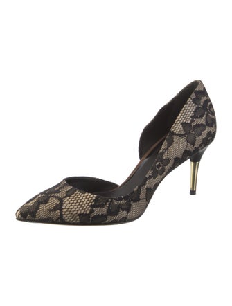 Brian Atwood Lace Lace Pattern D'Orsay Pumps