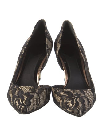 Brian Atwood Lace Lace Pattern D'Orsay Pumps