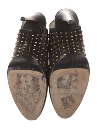 Brian Atwood Leather Studded Accents Slingback Pumps