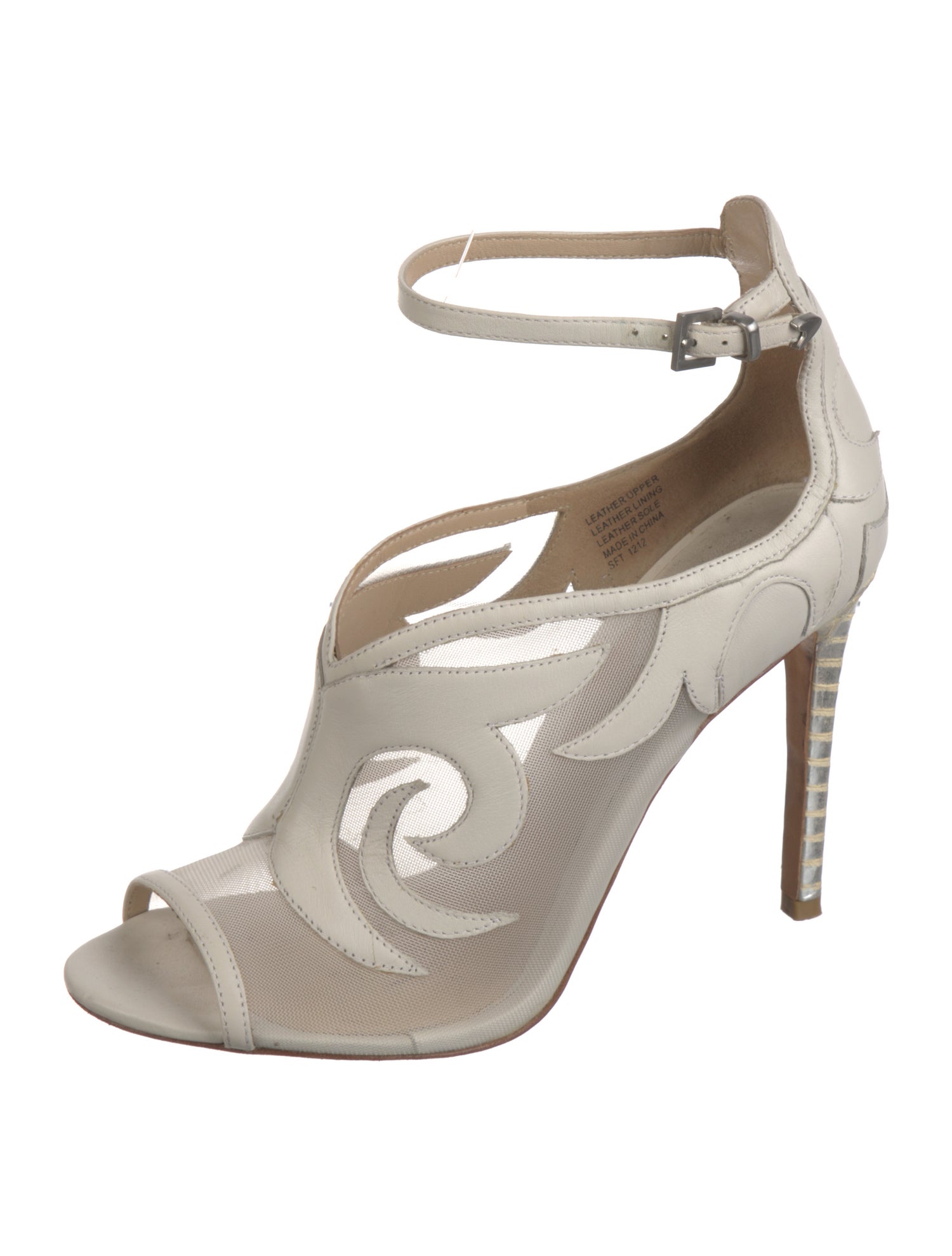 Brian Atwood Leather Mesh Accents Pumps