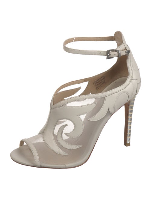 Brian Atwood Leather Mesh Accents Pumps