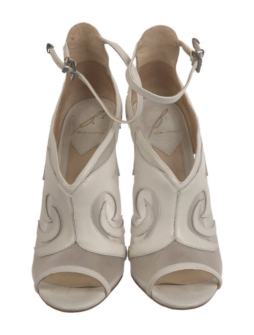 Brian Atwood Leather Mesh Accents Pumps