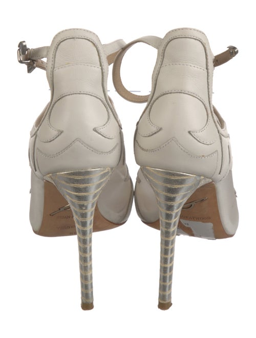 Brian Atwood Leather Mesh Accents Pumps