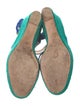 Brian Atwood Suede Grosgrain Trim Espadrilles