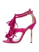 Brian Atwood Suede T-Strap Sandals