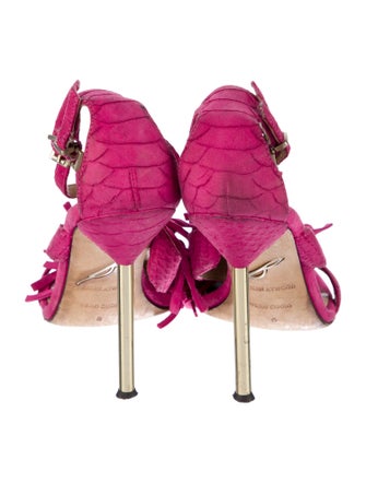 Brian Atwood Suede T-Strap Sandals