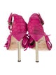 Brian Atwood Suede T-Strap Sandals