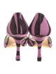 Brian Atwood Ponyhair Striped Sandals