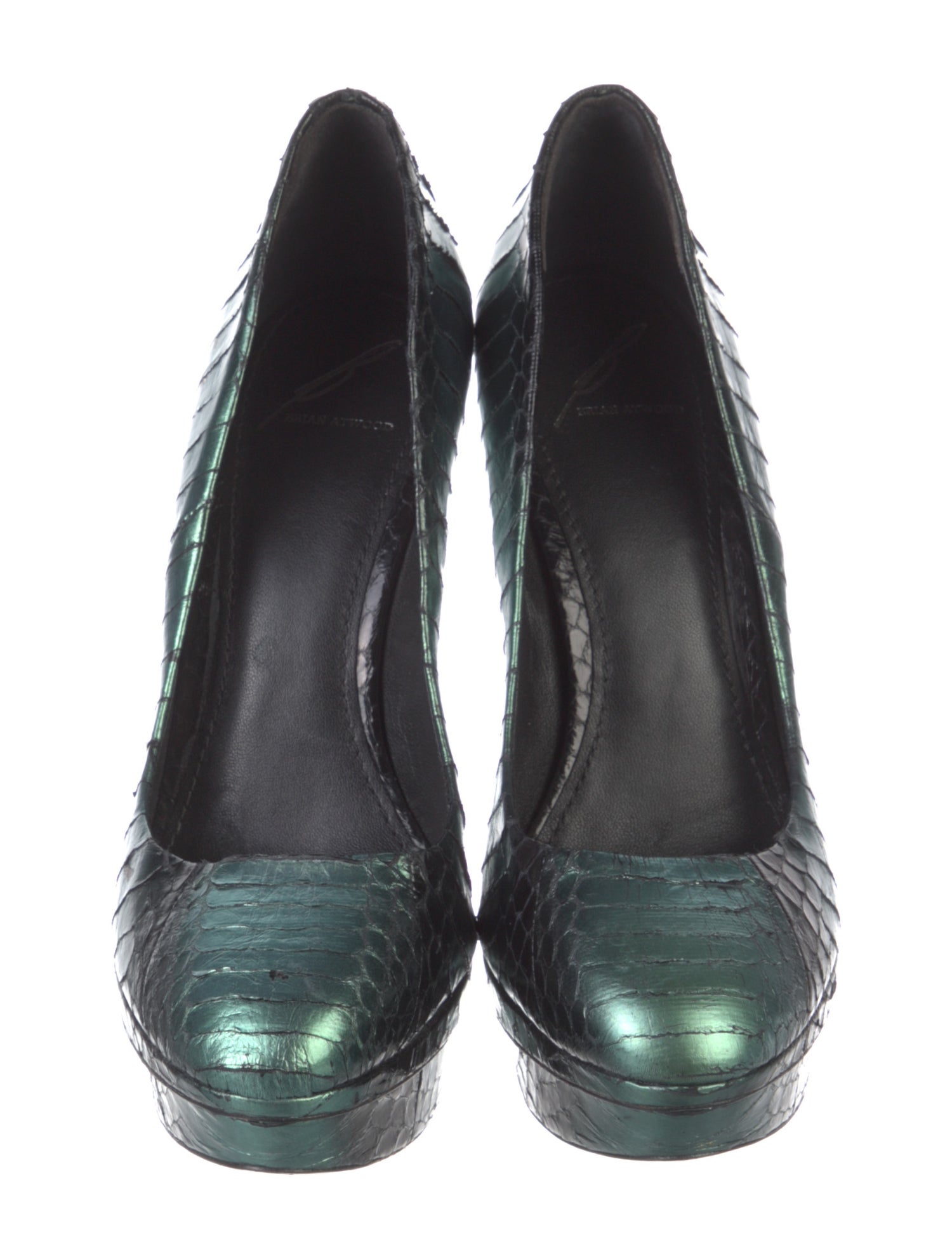 Brian Atwood Snakeskin Pumps