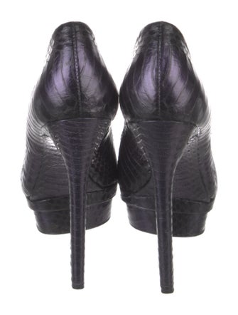 Brian Atwood Snakeskin Pumps