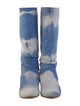 Brian Atwood Suede Tie-Dye Print Rain Boots