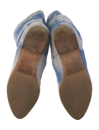 Brian Atwood Suede Tie-Dye Print Rain Boots