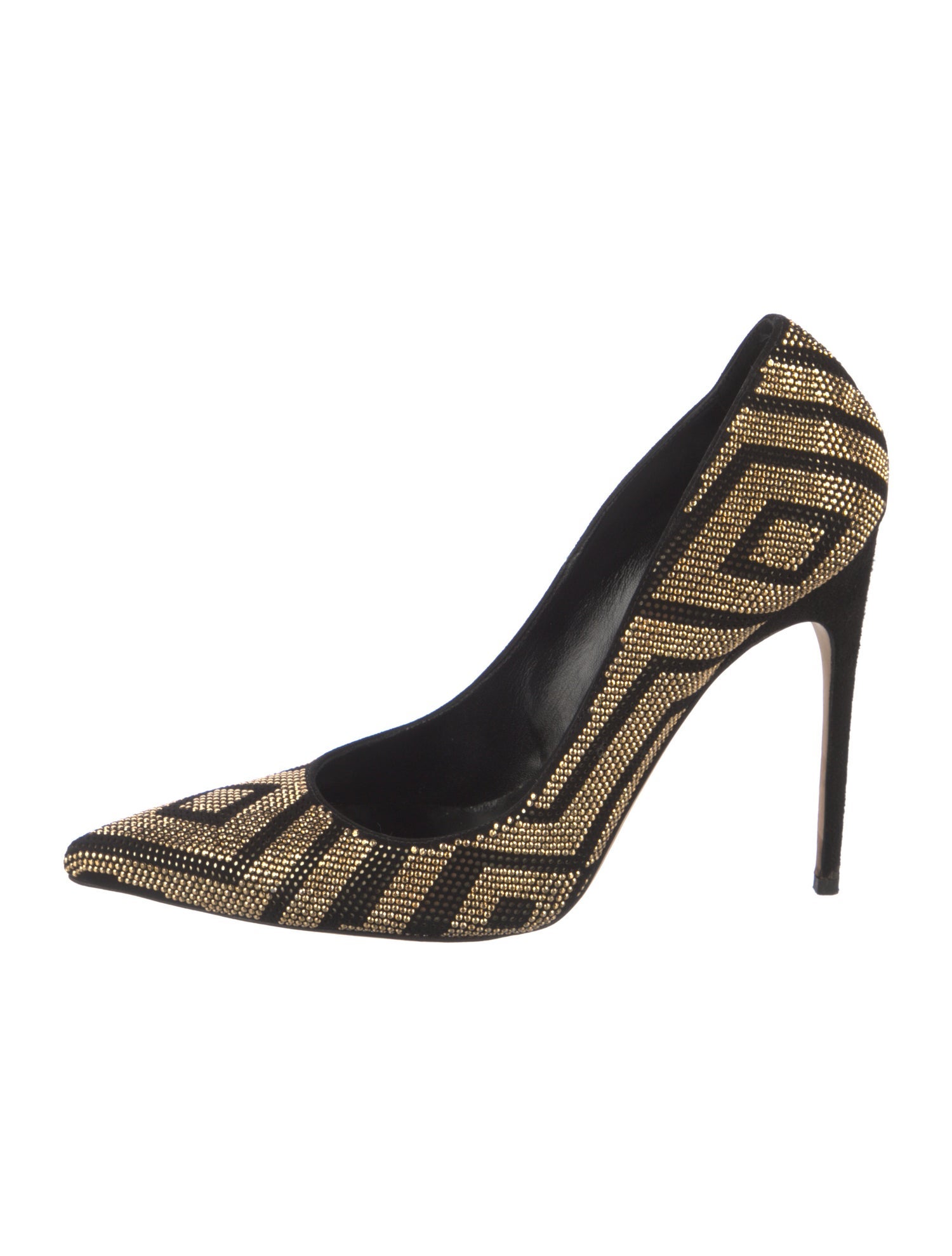 Brian Atwood Suede Studded Accents Pumps