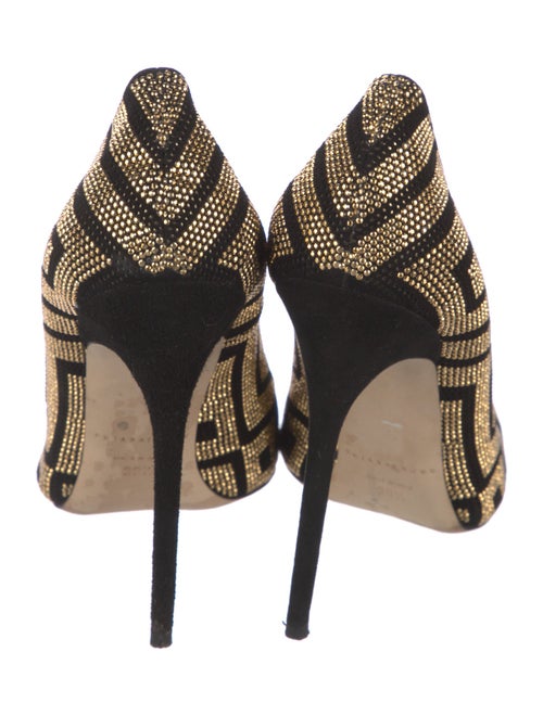 Brian Atwood Suede Studded Accents Pumps