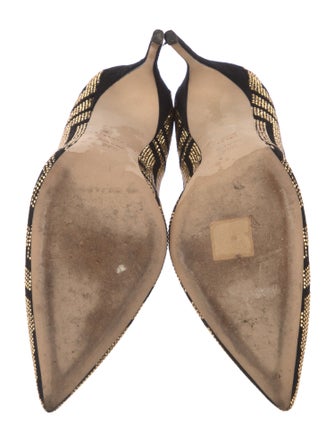 Brian Atwood Suede Studded Accents Pumps