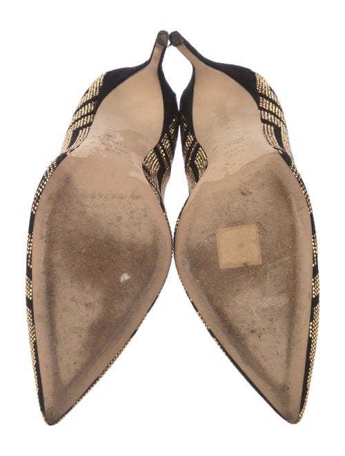 Brian Atwood Suede Studded Accents Pumps