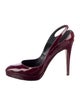 Brian Atwood Patent Leather Slingback Pumps