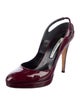 Brian Atwood Patent Leather Slingback Pumps