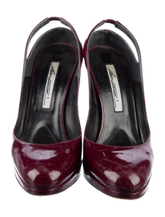 Brian Atwood Patent Leather Slingback Pumps